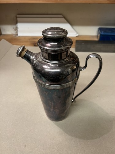 Antique cocktail shaker silver - cocktail,