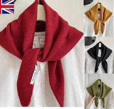 Wool Knitted Triangular Scarf Warm Warm Shawl New Triangle Knit Scarves Winter A