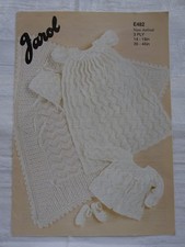 BABY LAYETTE  KNITTING  PATTERN   14 " TO 18 "   3PLY