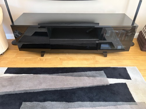 Media cabinet bdi - media, black
