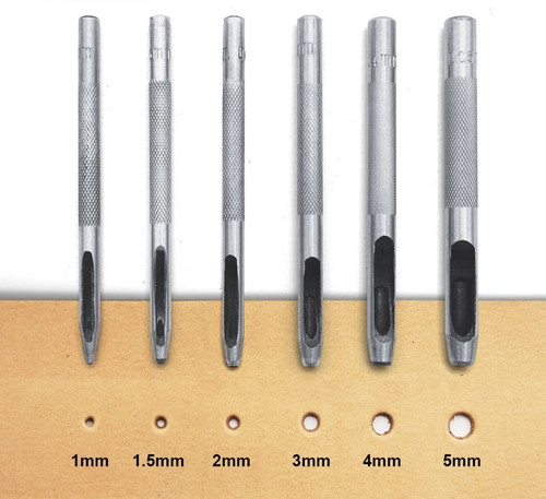 Hollow hole punch set - hole, for