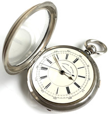 Chronograph Pocket Watch - Hallmarked Silver - Birmingham - Antique  - Vintage