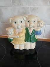 Vintage antique pig family - vintage,