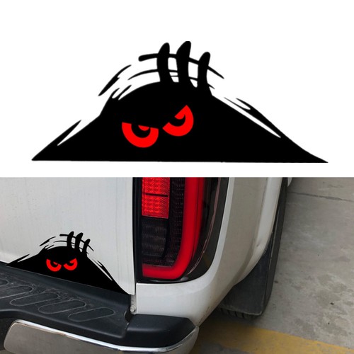 Funny sticker peeking red - peeking,