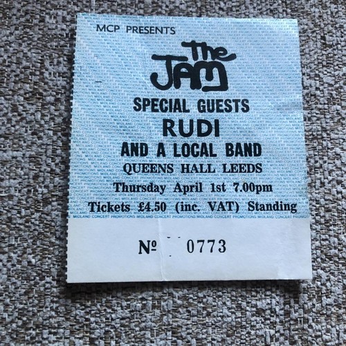 The jam paul weller ticket - the,