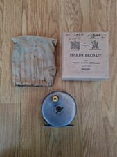 HARDY PERFECT 4" VERY RARE VINTAGE SALMON FISHING REEL CIRCA 1917 & ORIGINAL BOX