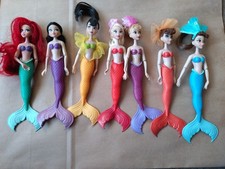 Disney Store Little Mermaid Ariel And Sisters 7 x Mini 7.5” Doll Set - VGUC