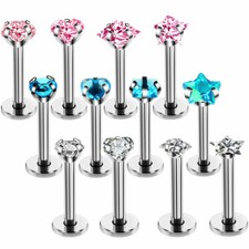 PAIR 16G Surgical Steel Labret