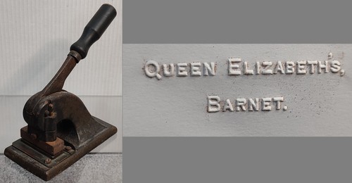 Vintage cast iron embosser - cast,