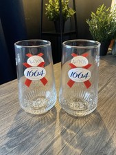 2x Kronenbourg 1664 One Pint 20oz Beer Glass - BRAND NEW