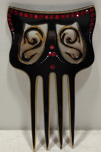 Vintage art deco hair comb - hair,