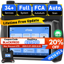 2025 XTOOL IP616 V2.0 All System Diagnostic Scanner Code Reader Key Program Tool