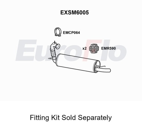Rear muffler silencer insert - rear,