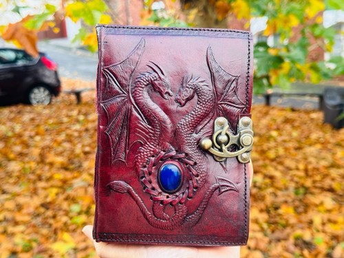 Double dragon handmade leather - dragon,