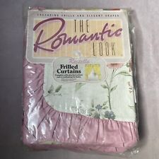 Vintage Rectella Romantic Look Frilled Curtains & Tie Backs W167 X L122 NEW
