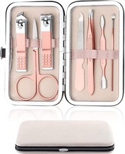 7 Pc Manicure Set Nail Clippers Set Tweezers Scissors Nail File Travel Set