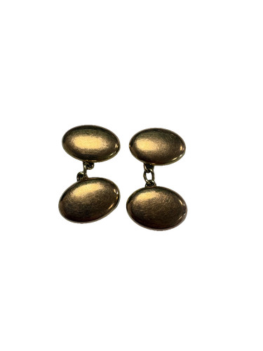 Vintage 9ct yellow gold - gold, oval