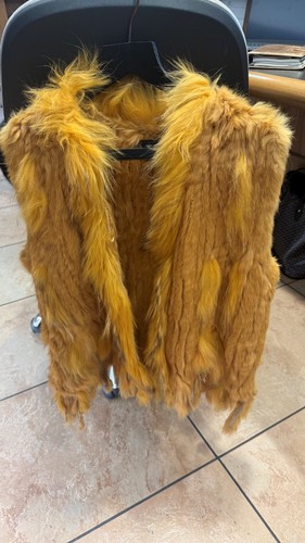 Genuine rabbit fur gilet - rabbit,