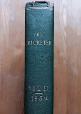 1930 The Cricketer Magazine Bound - Vol. 11 - Ashes Australia Tour - VGC