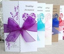 Wedding Invitations - Day Or Evening -  Personalised Gatefold -with Envelopes 