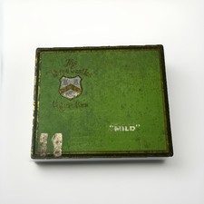 Vintage “Three Castles” Cigarette Tin – Mild Variant. Metal With Green Paint