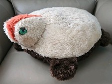 1970s Furry Rare Unusual Footstool Turtle Tortoise Retro Cute Two Tone Brown!!