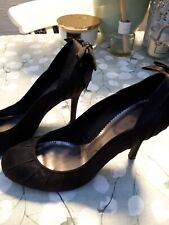 Ladies Shoes by Debenhams Debut, size 6, Black Bows on the back, stylish, VVGC
