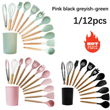 12 Pcs Silicone Kitchen Utensils Set  Cooking Nonstick Spatula, Baking Tools