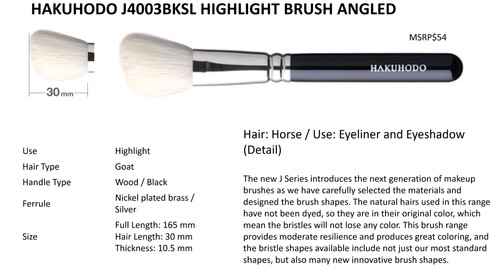 Hakuhodo j4003bksl highlight - hakuhodo,