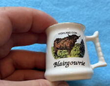 Blairgowrie Highland Cow Bone China 1.5" Miniature Mini Mug Trinket Scotland