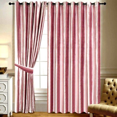 Crushed velvet curtains eyelet - velvet,