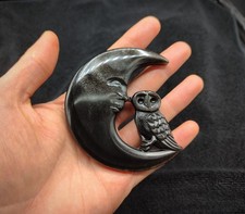 Silver / Black Obsidian Owl  &
