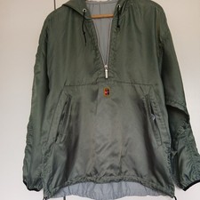 Vintage 90s Nike Reversible Windbreaker Hoody Jacket Grey Green
