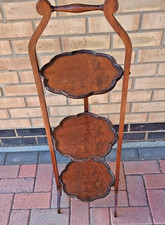 VICTORIAN/ EDWARDIAN WOODEN 3 TIER CAKE STAND collection only