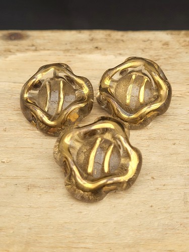Vintage art glass buttons - glass,