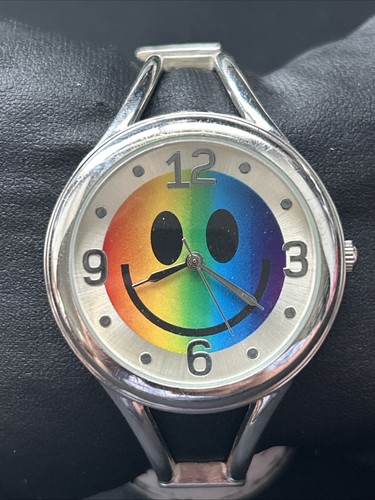 Smiley face silver tone - smiley,