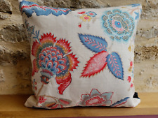 Linwood Linen English Garden KITTY INDIAN & BLUE Velvet Fabric Cushion Cover A