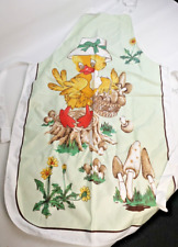 Child’s Vintage Cotton Apron with Cute Duck Image 1970s Retro 74cm Long