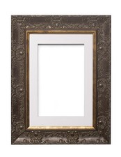 Wide Ornate MUSE  Picture Frame Photo Frame Poster Frame with Mount Gold ,Silver