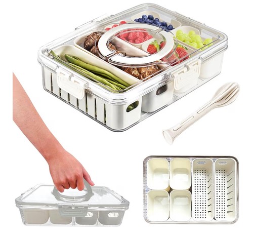 Divided snack tray - tray, with