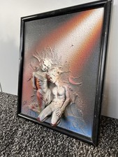 Schilderijen Painting 3D Vintage Retro Painting Art Deco Peace Love