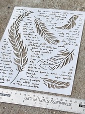 Stencil background feather - stencil,