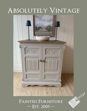 A Vintage Oak Cupboard/Sideboard/Hall Unit ~Painted~Farrow and Ball ~Shabby Chic