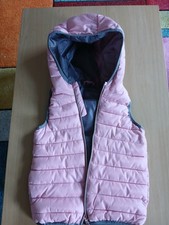 Kiki&Koko Kids Girls 5-6yrs Pink Hooded Gilet Body Warmer Sleeveless Jacket Coat