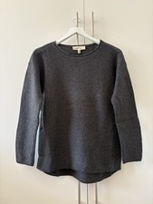 New Ex Seasalt Dark Grey Fruity Merino Wool Jumper Sizes 10-16