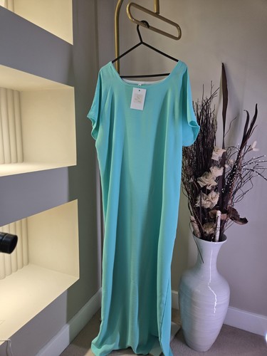 Crepe abaya inner aqua - abaya, green