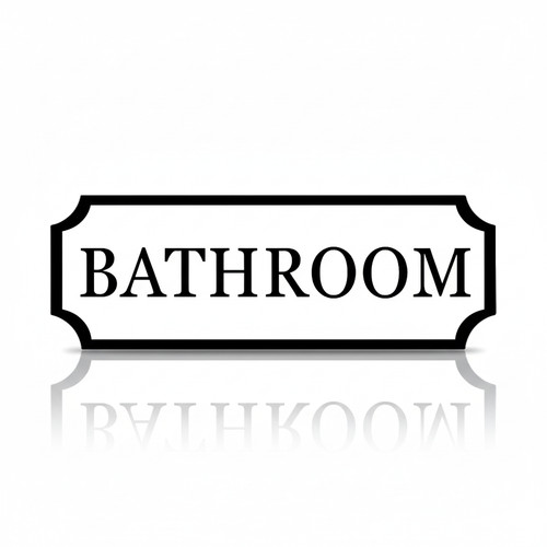 Modern bathroom sign custom - modern,