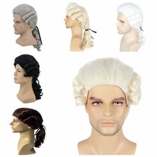 Halloween Baroque Cosplay Curly Wig Deluxe Men Costume Wigs Costume Party Xmas!!