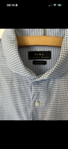 Zara blue white check - zara, blue/white
