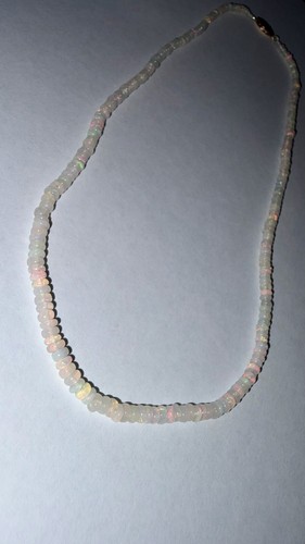 Ethiopian opal beaded necklace - ethiopian,